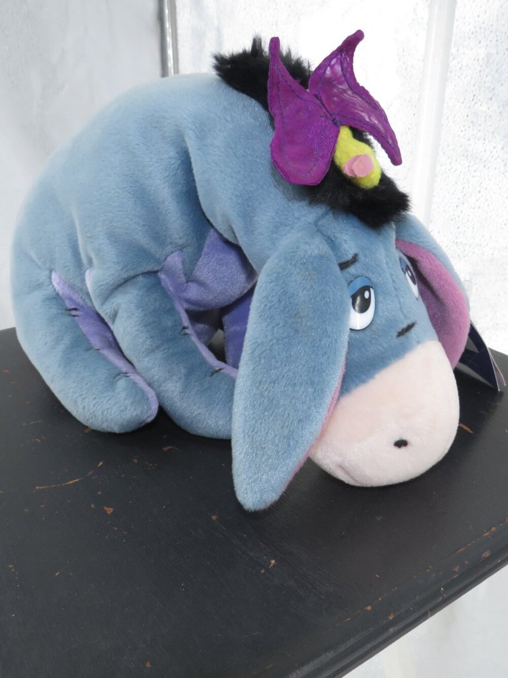 Vintage Disney Eeyore Plush Gund 100 Acre Collection Butterfly Blue Purple 12 in